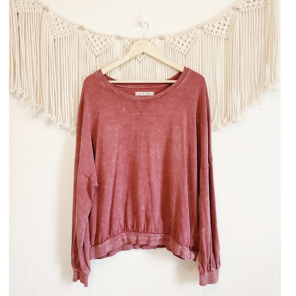 FREE PEOPLE Burnout Oversized Long Sleeve Sweater - Picture 2 of 8